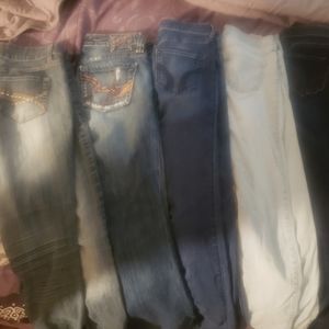 6 pairs of Jean's hollister american eagle